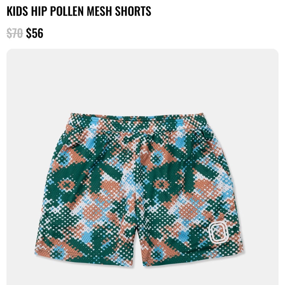 Kids Overtime - Hip Pollen mesh shorts Large